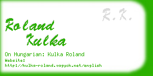 roland kulka business card